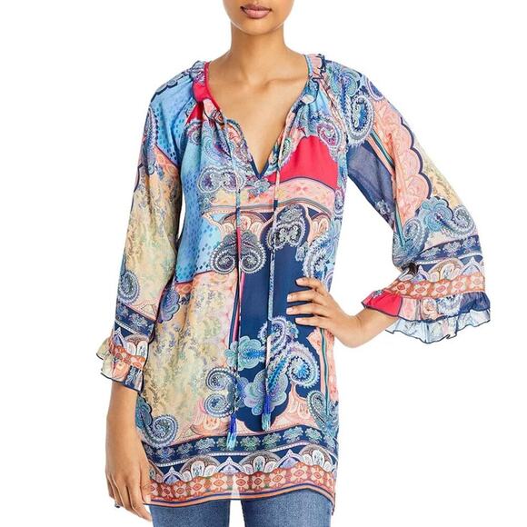 Johnny Was Tops - Johnny Was Daria Easy Paisley Tunic Size XL